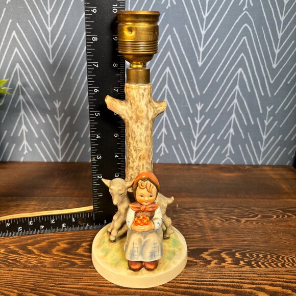 Vintage Hummel Table Lamp TMK-3 Good Friends #228 Tree Trunk Lamp Ceramic 1960's - Picture 15 of 17